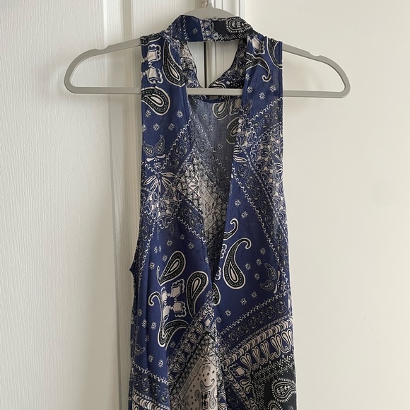 Free People Intimately Blue Handkerchief Dress/cover up size M - Picture 3 of 4